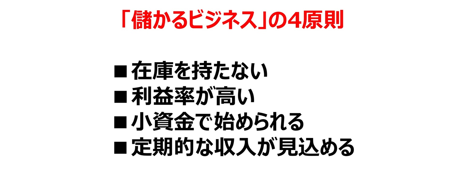 儲かるビジネスの4原則